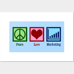 Peace Love Marketing Posters and Art